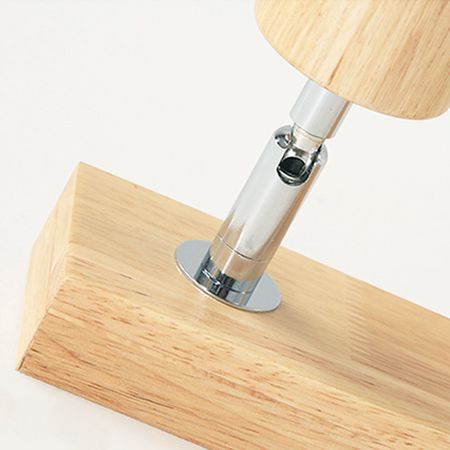 Бра в скандинавском стиле Woody cylinder-2 с деревянными патронами и хромовым шарниром, Количество источников света: 2, Цвет: дерево, изображение 2 - Edisons