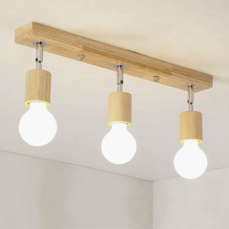 Бра в скандинавском стиле Woody cylinder-3 с деревянными патроном и хромовыми шарнирами, Количество источников света: 3, Цвет: дерево, изображение 16 - Edisons