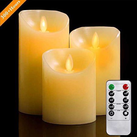 Набор з 3 LED свечей Dancing Flame 75х100/125/150 мм с имитацией пламени и пультом ДУ Premium, изображение 12 - Edisons
