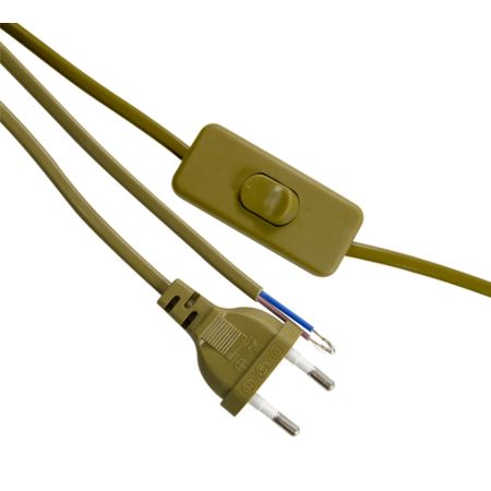 Провод с выключателем ШП-003-2х0,75 золотой, Сечение: 2х0.75мм, Цвет провода: золото - Edisons