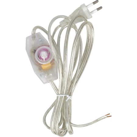 Провод с регулятором (диммером) прозрачный ШПР-204 2х0,75, Сечение: 2х0.75мм, Цвет провода: прозрачный - Edisons