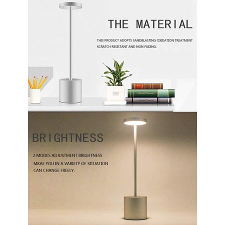 Настільна акумуляторна LED лампа Professional 5200 mAh 3W 2700K IP54 USB біла Premium, Color: White, зображення 11