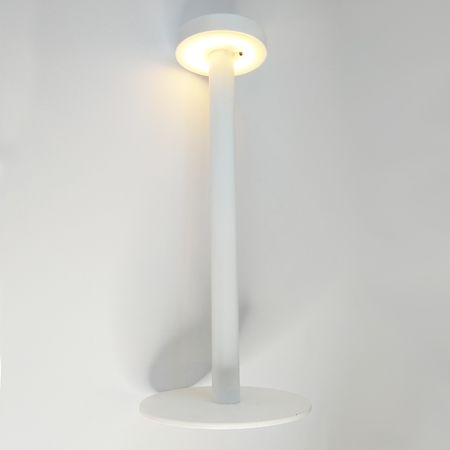 Настільна акумуляторна дизайнерська LED лампа Nordic Style 3400 mAh 3W 2700K IP54 USB біла, Color: White, зображення 11