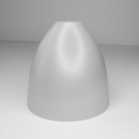 Сталевий абажур 140 мм скруглений конус сірий перламутр, Колір: сірий перламутр, зображення 5