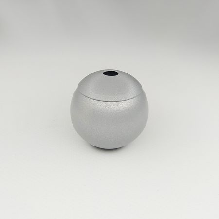 Корпус куля D52 H40 з кришкою сірий перламутр, зображення 3