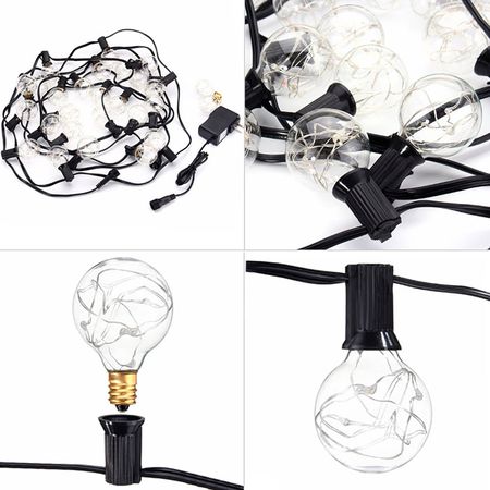 Гірлянда 9 метрів на 30 (+1) ламп G40 2200K зі світлодіодних ниток, зображення 3