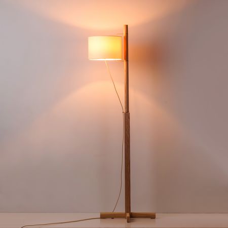 Торшер Nordic Wood дерев'яний (натуральний ясен) з абажуром, зображення 3