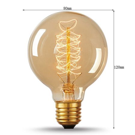 Лампа накаливания Эдисона G80 (спираль), изображение 4 - Edisons