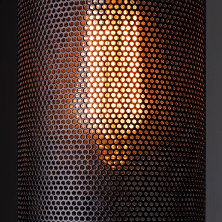 Светильник подвесной с деревянной накладкой со вставкой из красной бронзы и сетчатым абажуром из металла, изображение 4 - Edisons