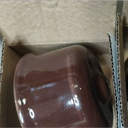 Ретро вимикач керамічний SOFTY Choco з бронзовою ручкою без рамки (З ДЕФЕКТОМ), зображення 8