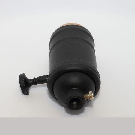 Ретро патрон латунный Е27 черный матовый с выключателем, Цвет: черный, изображение 3 - Edisons