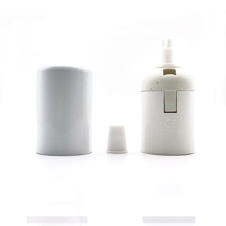 Металевий патрон Е27 білий, Колір: білий, зображення 4