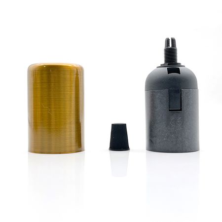 Металевий патрон Е27 золота бронза, Колір: золота бронза, зображення 4