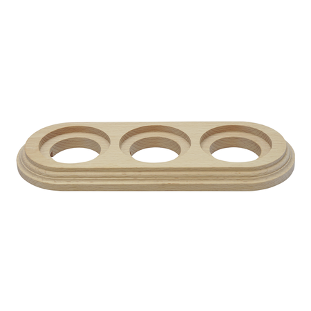 Рамка деревянная Keruida светлая на 3 поста для накладных выключателей, изображение 3 - Edisons