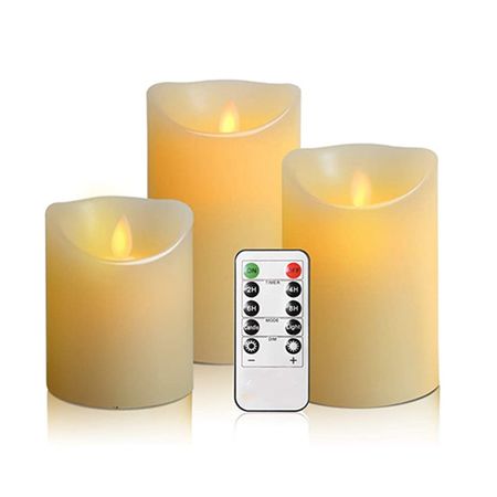 Набор з 3 LED свечей Dancing Flame 75х100/125/150 мм с имитацией пламени и пультом ДУ Premium, изображение 5 - Edisons