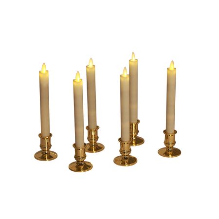 Набір з 2 тонких пластикових PREMIUM LED свічок з підставкою та ДУ, зображення 13