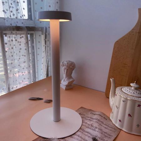 Настільна акумуляторна дизайнерська LED лампа Nordic Style 3400 mAh 3W 2700K IP54 USB біла, Color: White, зображення 23