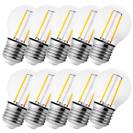 Набор 10шт LED ламп Edisons G45 E27 5W 2700K диммируемых Premium - Edisons