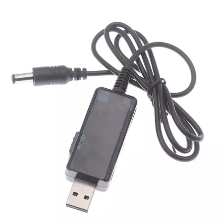 Кабель перетворювач USB-DC для роутера 9V/12V до 0,7А з перемикачем, живлення від PowerBank, DC 5.5×2.1 з перехідником, зображення 7