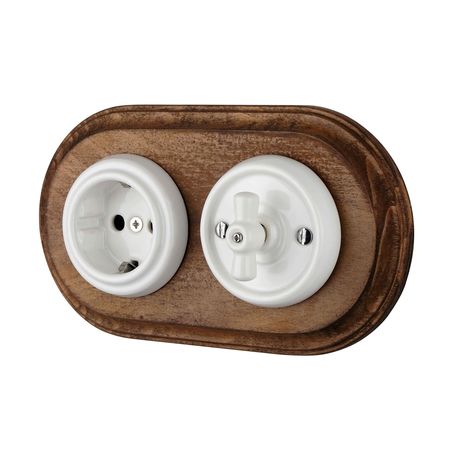 Ретро выключатель керамический Keruida белый поворотный 1-клавишный скрытого монтажа без рамки, Тип выключателя: одноклавишный, Цвет основы: белый, изображение 8 - Edisons