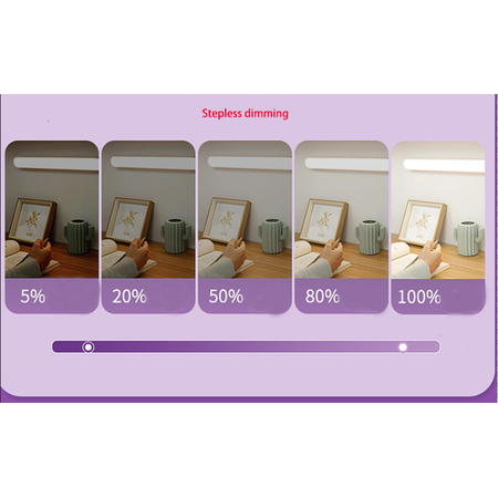 Акумуляторний лінійний LED світильник LN-260 4W 1200mAh 3 режими з сенсорною кнопкою від USB білий на 11 годин від АКБ без датчика руху, зображення 13