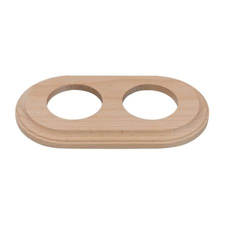 Рамка деревянная Keruida светлая на 2 поста для скрытого монтажа, изображение 8 - Edisons