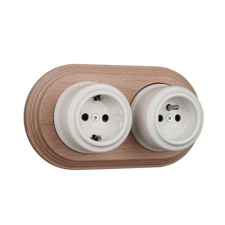 Рамка дерев'яна Keruida світла на 2 пости для накладних вимикачів, зображення 2