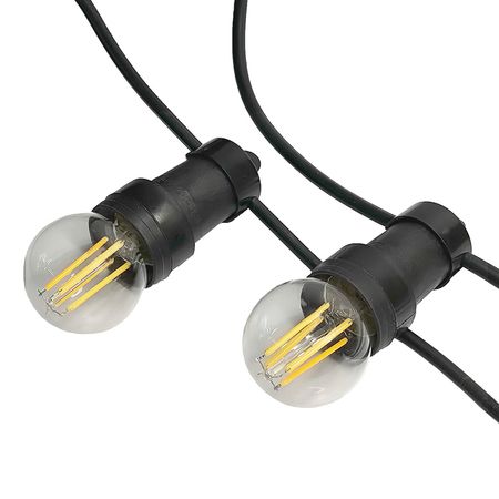 Вулична ретро гірлянда PATIO E27 IP65 вологозахищена D21-8м без ламп, Кількість патронів, шт.: 21, Відстань між патронами, см: 25