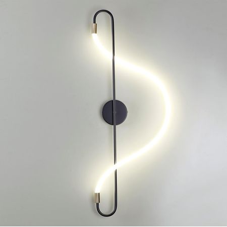 Бра Nordik A неон 3000К чорне 1,2м 24W 1800Lm, зображення 6