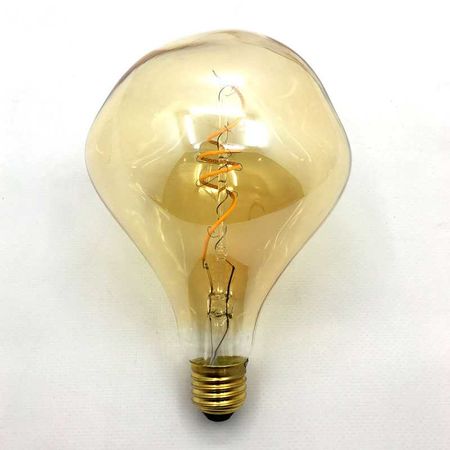 LED лампа Edisons G165 Spiral Gold Е27 5W 2200K димована Premium, зображення 4