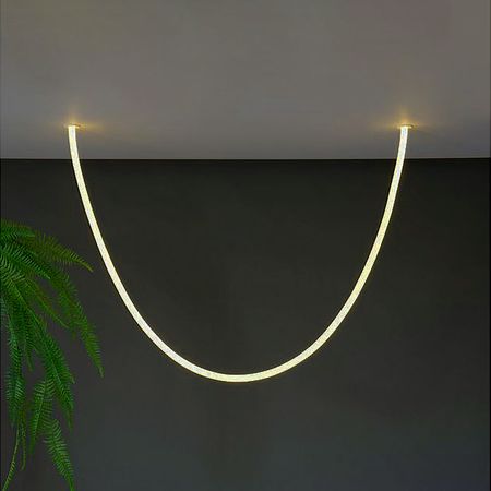 Люстра стельова Nordic U-1-PR підвіс із гнучкого LED неону D22mm Premium