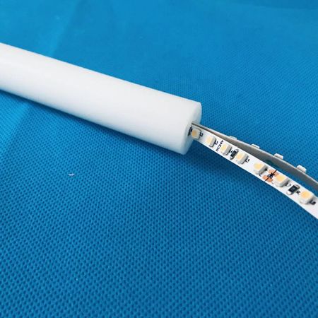 Люстра стельова Nordic U-1-PR підвіс із гнучкого LED неону D22mm Premium, зображення 7