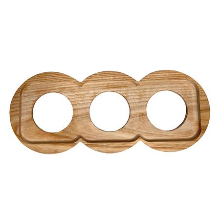 Рамка дерев'яна (Ясен) на 3 пости для прихованного монтажу, зображення 3