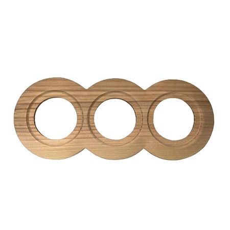 Рамка дерев'яна (Ясен непофарбований) на 3 пости для прихованного монтажу, зображення 2