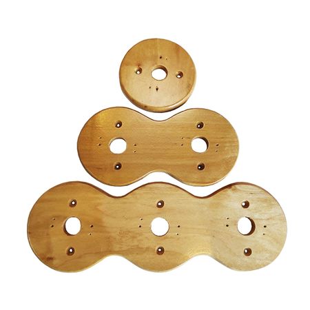 Рамка дерев'яна світла (Вільха) на 3 пости для накладних вимикачів і розеток SOFTY, зображення 7