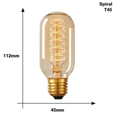 Лампа накаливания Эдисона T45 (спираль), изображение 4 - Edisons