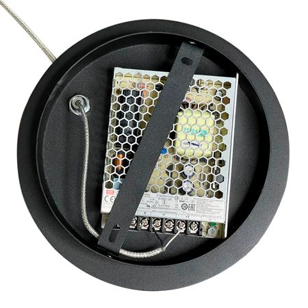 Розетка потолочная под блок питания черная D180 и диск 220 с отверстием 10 мм, изображение 7 - Edisons