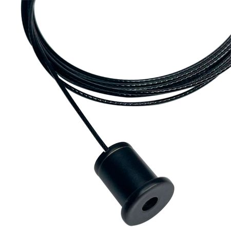 Комплект з тросу 2,5м діаметром 1,2мм та фіксаторів чорного кольору (1 трос+2 фіксатора), зображення 5
