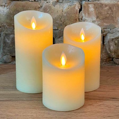 Набор з 3 LED свечей Dancing Flame 75х100/125/150 мм с имитацией пламени и пультом ДУ Premium, изображение 10 - Edisons