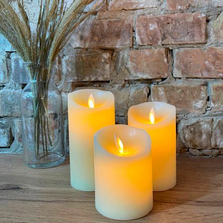 Набор з 3 LED свечей Dancing Flame 75х100/125/150 мм с имитацией пламени и пультом ДУ Premium, изображение 8 - Edisons