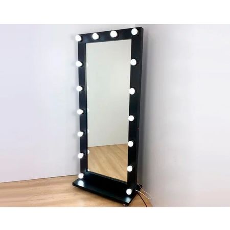 Підсвічування гримерного дзеркала світлодіодне врізне на 14 патронів (Е14) з ножним вимикачем чорне, Тип вимикача: ножний, Кількість патронів: 14, Колір: чорний, зображення 10