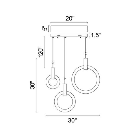 Світлодіодний світильник Nordik Wood-3 3000К з гнучкого неону стельовий, зображення 2