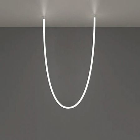 Люстра стельова Nordic U-1 підвіс із гнучкого LED неону D22mm довжина 4 м, Довжина світильника, м: 4, зображення 4