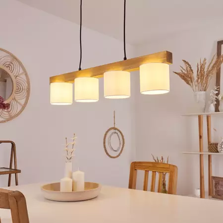 Люстра в скандинавском стиле Savoy на 4 плафона планка ясень - Edisons