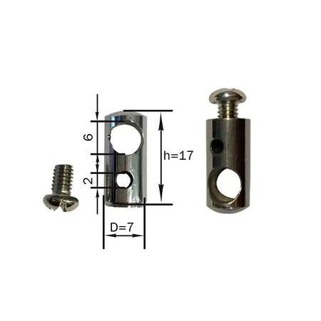 Фіксатор проводу діаметром 6 мм  і тросу 1,5 мм, зображення 5