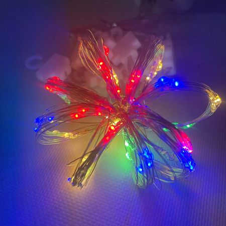 LED гірлянда новорічна штора роса Waterfall 200 LED 2,5*2м колір RGB 8 режимів з димуванням від USB з пультом ДУ, зображення 9