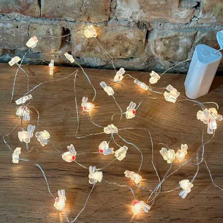 Cвітлодіодна гірлянда з 32 лампочками у вигляді кроликів на батарейках (оригінал), зображення 6