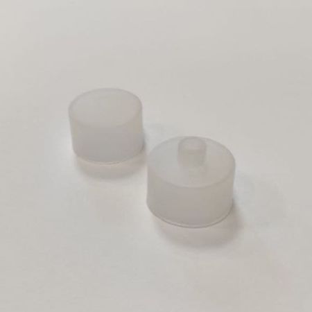 Заглушка силіконова з отвором під кабель для гнучкого неону 13 мм біла, зображення 2