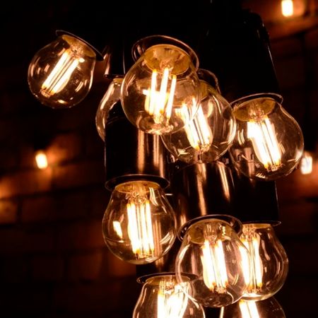 Ретро гірлянда 5 метрів 11 патронів Е27 з вологозахистом ІР33 (Без ламп) Економ, зображення 22