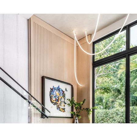 Люстра стельова Nordic U-1 підвіс із гнучкого LED неону D22mm довжина 4 м, Довжина світильника, м: 4, зображення 9